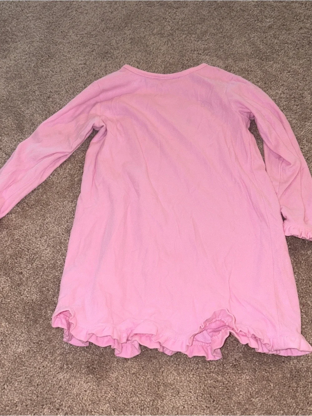 Circo Pink Long-Sleeve Girls Nightgown with Winter Patch Appliqués 5T